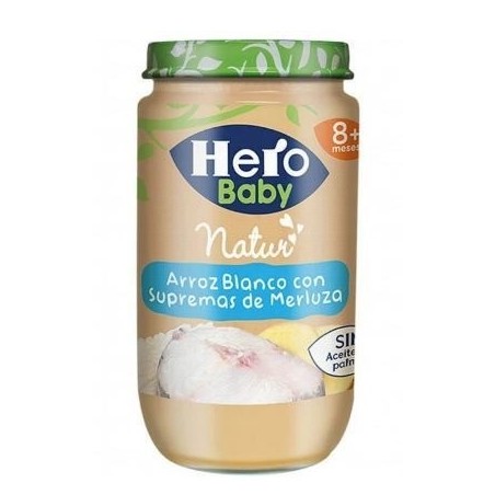 Hero Baby Arroz Blanco Con  Merluza 235g