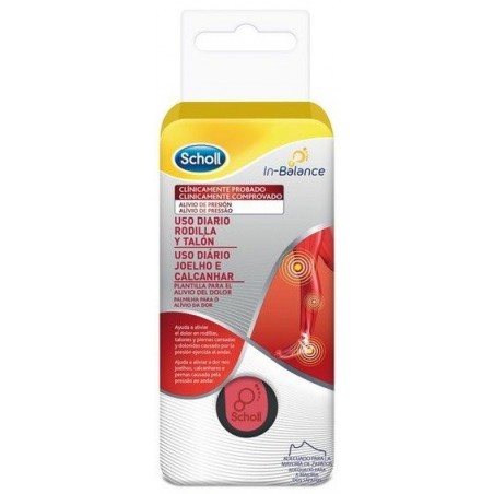 Scholl In-Balance Plantillas Alivio Rodilla y Talón Talla S 1 par