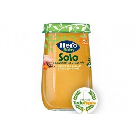 Hero Baby Solo Verduritas Lentejas y Pavo 190gr