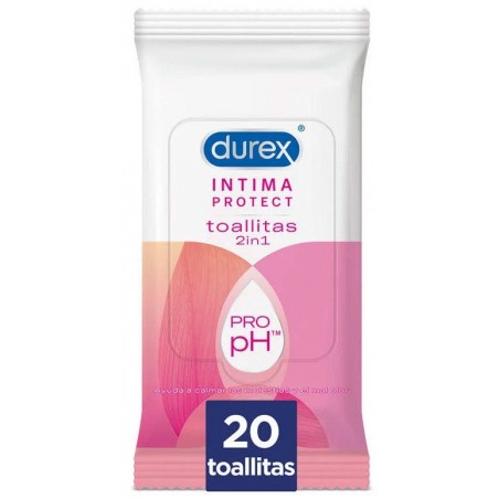 Durex Íntima Protect Toallitas Higiene Íntima 20uds