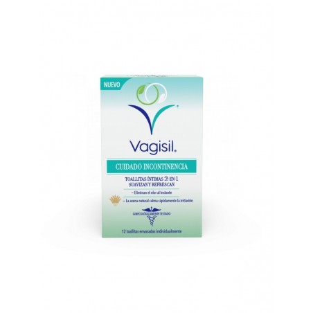 Vagisil Incontinencia Toallitas Ítimas 2 en 1 12uds