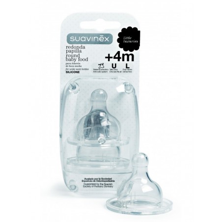 Suavinex Tetina Silicona Boca Ancha +4m 2 und