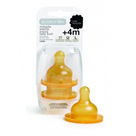 Suavinex Tetina Papilla Latex B.ancha 2uds.
