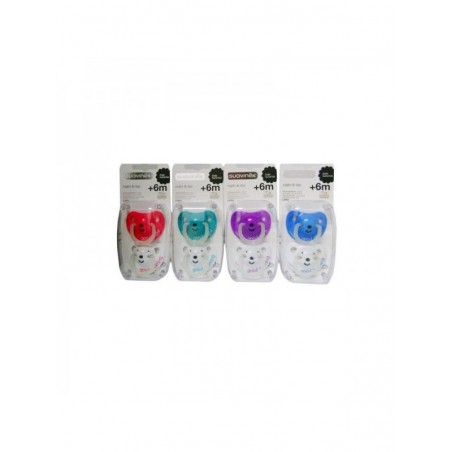 Suavinex Chupete Noche y Día Tetina Anatómica Látex +6m 2 uds