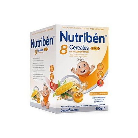 Nutribén Papilla 8 Cereales Con Un Toque De Miel Fibra 600 gr