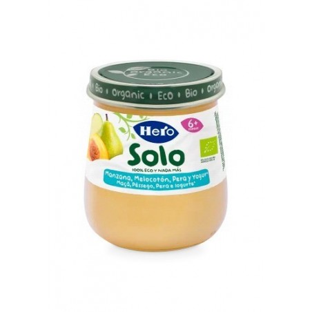 Hero Baby Solo Tarrito Melocotón, Pera y Yogur 120gr