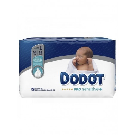 Dodot Pro Sensitive Pañal Infantil 2 a 5kg Talla 1 38uds