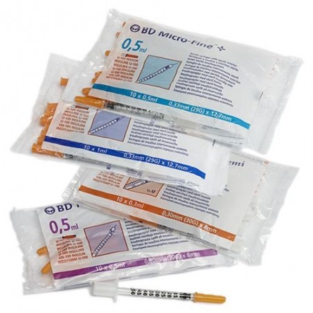 Bd Microfine Jeringa 0,3ml 0,3x8mm 10uds
