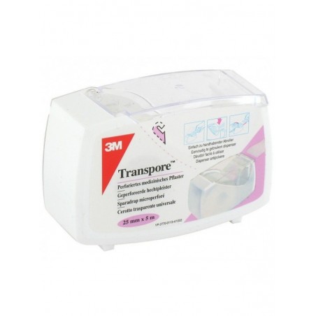 3m Esparadrapo Hipoalérgico Transpore 5x2.5 Blanco