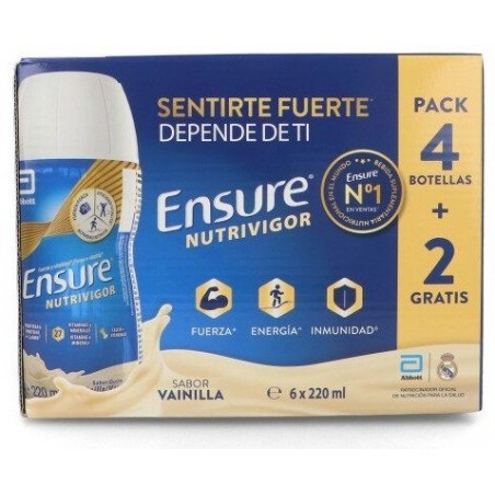 Ensure Nutrivigor Sabor Vainilla Pack 4 Botellas + 2 Gratis