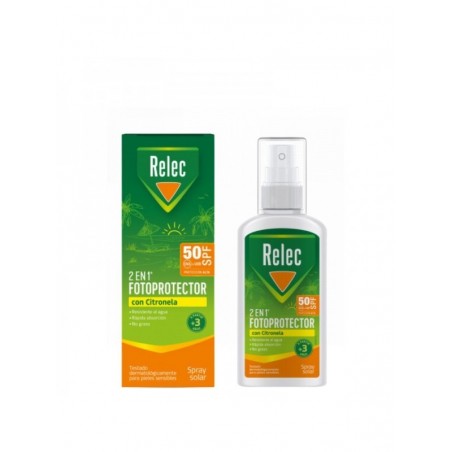 RELEC FOTOPROTECTOR SPF 50 CON CITRONELA 1 SPRAY 100 ml