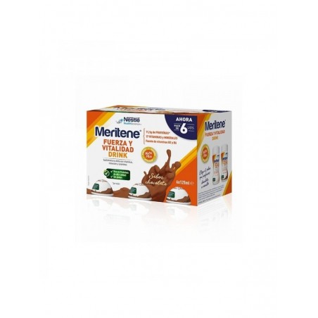 Meritene Drink Fuerza y Vitalidad Sabor Chocolate Pack 6uds