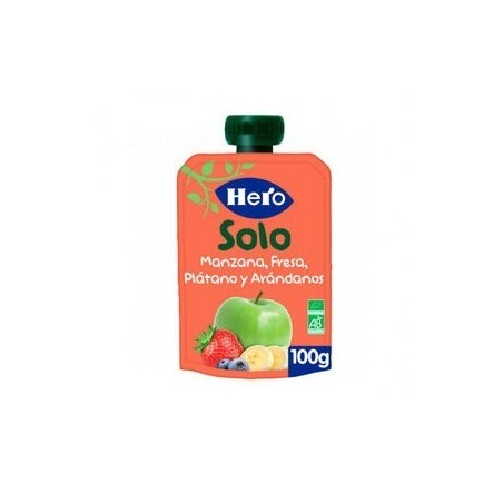 Hero Manzana Plátano Fresa Arándanos Bolsita 100g