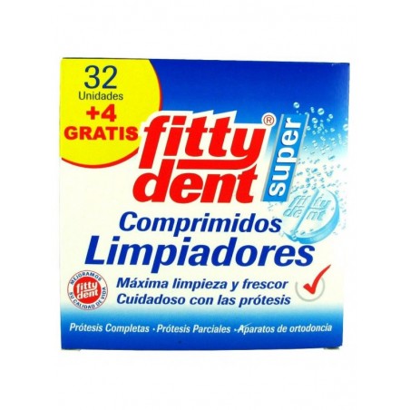 Fittydent Limpieza Prótesis Dental 32 Comprimidos + 4 Gratis