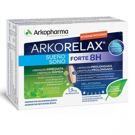 Arkorelax Sueño Forte 8H 30 Comprimidos BICAPA