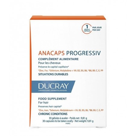 Ducray Anacaps Progressiv 30 Cápsulas