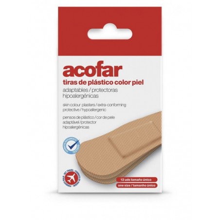 Acofar Tiras Plast Color Piel Viaje 12u